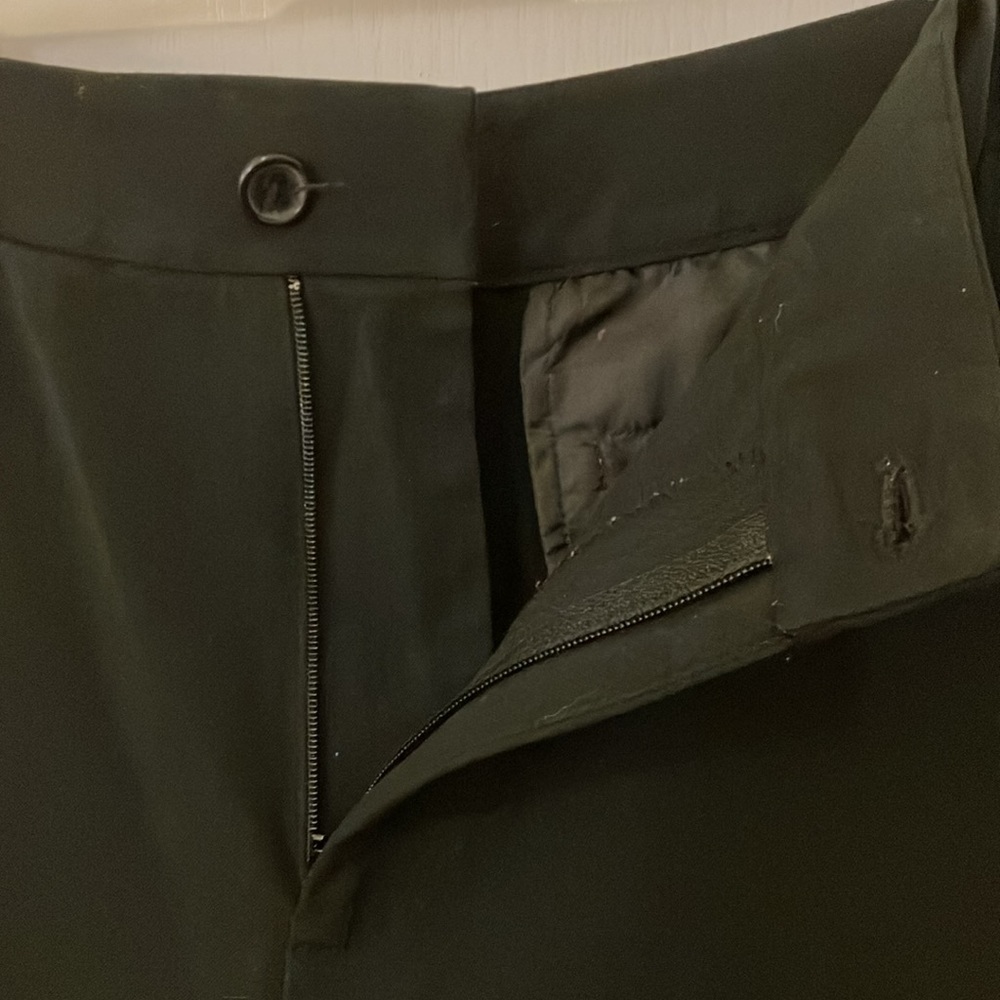 Size 14 black stretch woven poly rayon 4 pocket trousers (1st pair) - Picture 6 of 10